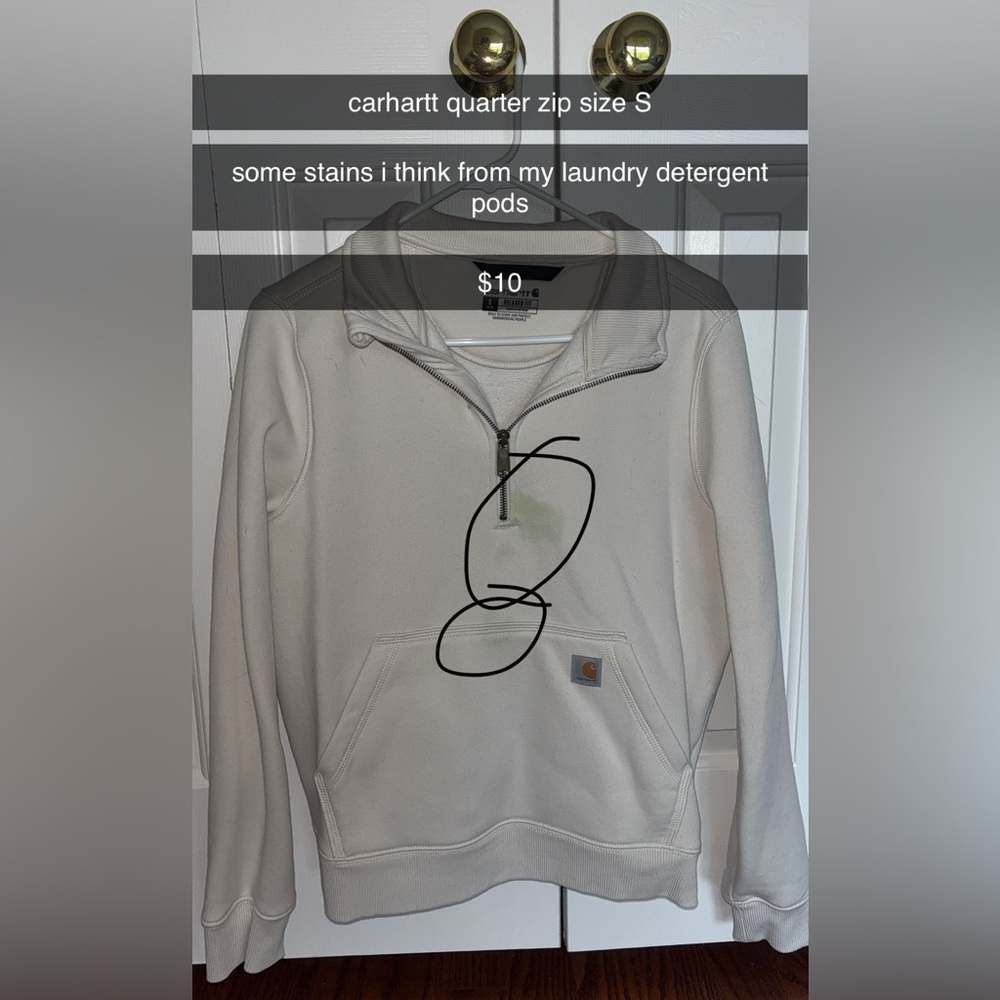 Carhartt Cream Zip-Up Jacket